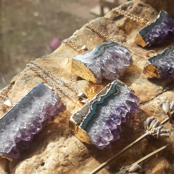 Raw Amethyst Necklace - Picture 2 of 4
